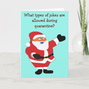Slechte Kerstman Covid 19 Grappige Humor Klassieke Feestdagen Kaart