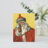 Slechte kerstman! feestdagenkaart (Staand voorkant)