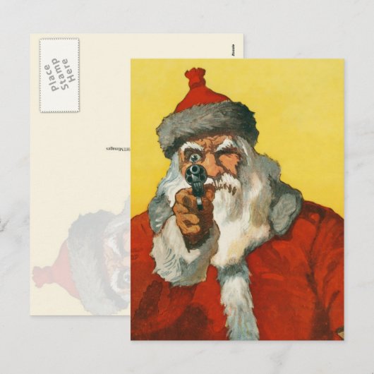 Slechte kerstman! feestdagenkaart (Voorkant / Achterkant)