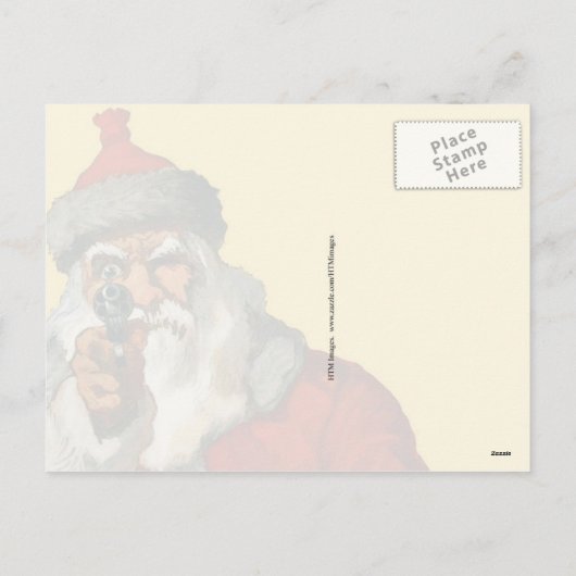 Slechte kerstman! feestdagenkaart (Achterkant)