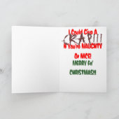 Slechte kerstman-Kaart Feestdagen Kaart (Binnen)