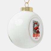 Slechte kerstman keramische bal ornament (Links)