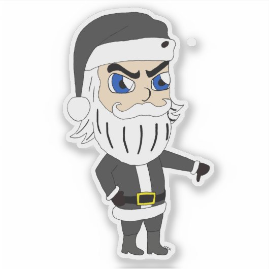 slechte kerstman sticker (Voorkant)