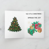 SLECHTE KERSTMIS KAART VAN KERSTMAN (Binnen)