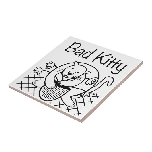 Slechte Kitty 2 Tegeltje (Zijkant)