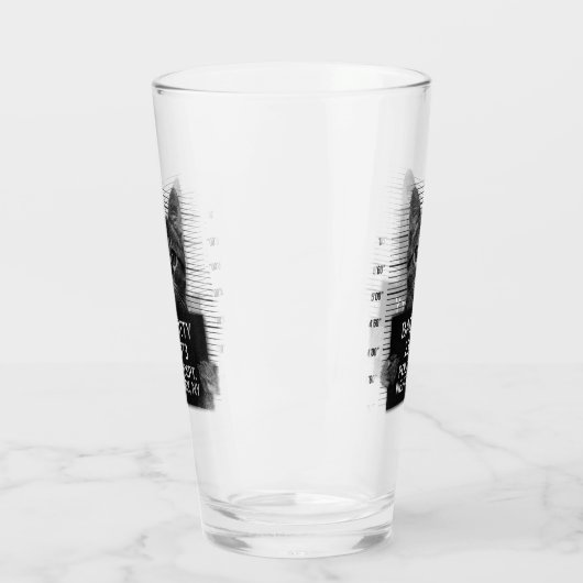 Slechte Kitty Cat Politie arresteert foto Funny Be Glas (Links)