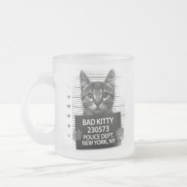 Slechte Kitty Kat Politie Arrest Foto Grappig  Matglas Koffiemok