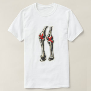 Slechte knieën – Grappige skelet knie illustratie T-shirt