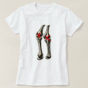 Slechte knieën – Grappige skeletknie-illustratie T-shirt