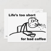 Slechte koffie briefkaart (Voorkant / Achterkant)