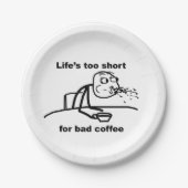 Slechte koffie papieren bordje (Voorkant)