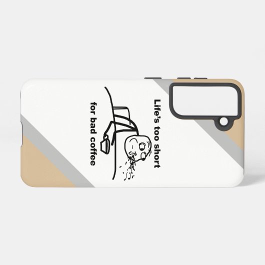 Slechte koffie samsung galaxy hoesje (Achterkant horizontaal)
