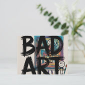 slechte kunst briefkaart (Staand voorkant)