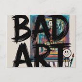 slechte kunst briefkaart (Voorkant)