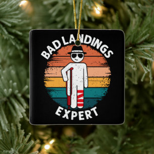 Slechte landing expert gebroken been bot blessure keramisch ornament