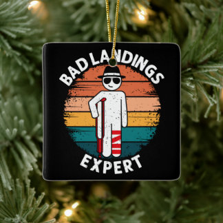 Slechte landing expert gebroken been bot blessure keramisch ornament