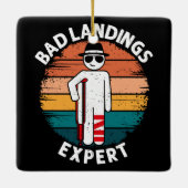 Slechte landing expert gebroken been bot blessure keramisch ornament (Achterkant)