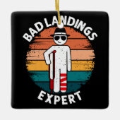 Slechte landing expert gebroken been bot blessure keramisch ornament (Voorkant)
