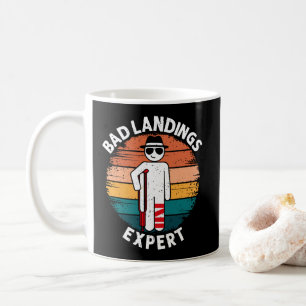 Slechte landing expert gebroken been bot blessure koffiemok
