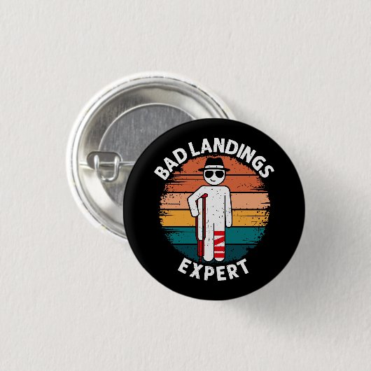 Slechte landing expert gebroken been bot blessure ronde button 3,2 cm (Voorkant /achterkant)