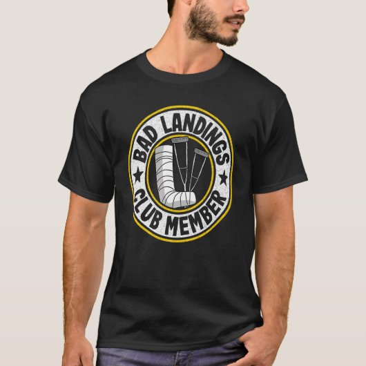 Slechte landingen, lid van de club krijgt een goed t-shirt (Voorkant)