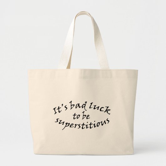 Slechte Luck Superstition Grote Tote Bag (Voorkant)