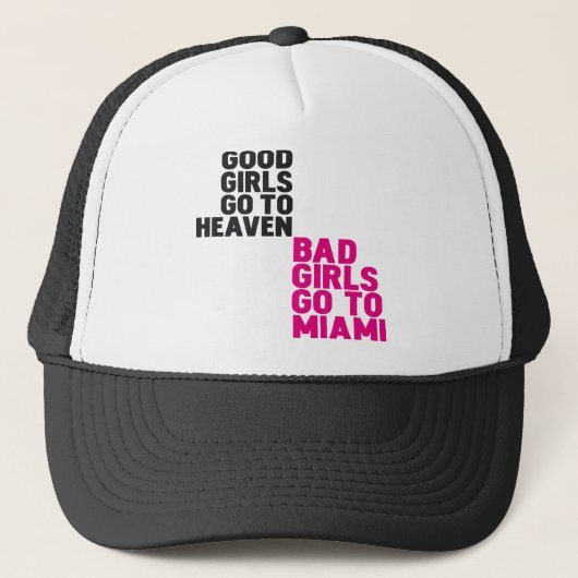 Slechte meisjes gaan naar Miami Trucker Pet (Voorkant)