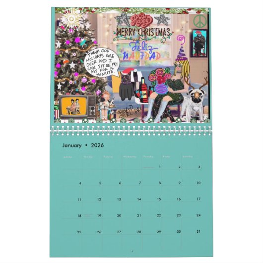 Slechte meisjeskalender kalender (Jan 2026)