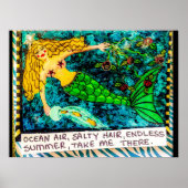 Slechte meisjeskunstdrukken op archiefpapier poster (Voorkant)