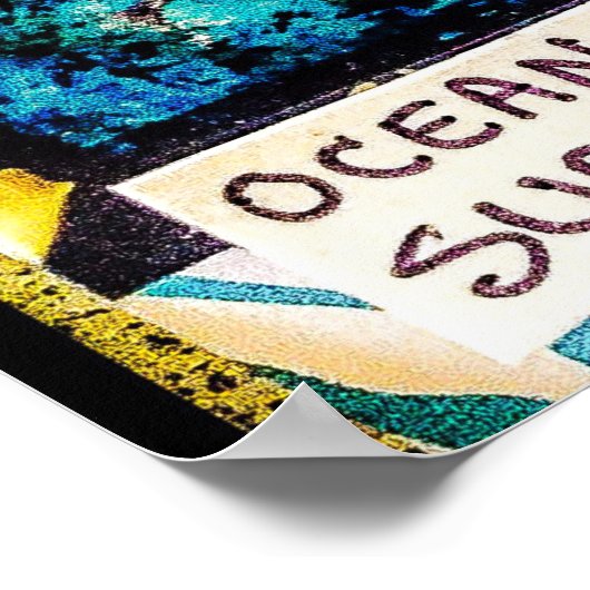 Slechte meisjeskunstdrukken op archiefpapier poster (Hoek)