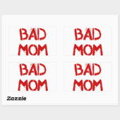 Slechte moeder rechthoekige sticker (Vel)