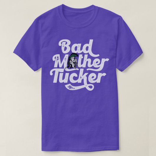 Slechte Moeder Tucker Grappig Spartan Tekst 1 T-shirt (Design voorkant)