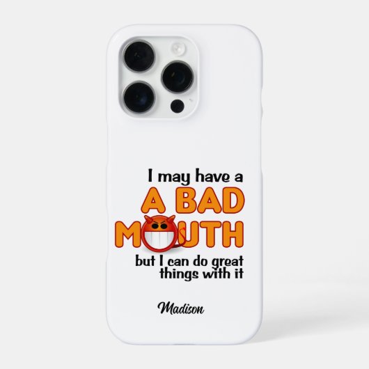 Slechte Mond aangepaste naam iPhone Hoesje (Achterkant)