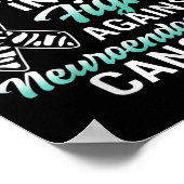 Slechte neuro-endocriene kankerbewustzijn Net Zebr Poster (Hoek)