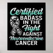Slechte neuro-endocriene kankerbewustzijn Net Zebr Poster (Voorkant)