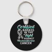 Slechte neuro-endocriene kankerbewustzijn Net Zebr Sleutelhanger (Voorkant)