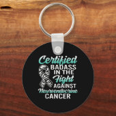 Slechte neuro-endocriene kankerbewustzijn Net Zebr Sleutelhanger (Voorkant)