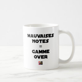 SLECHTE NOTA'S = GAMME OVER - Woordspellen Koffiemok