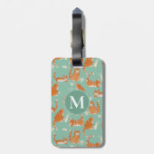 Slechte Oranje Tabby Cats die dingen omver gooien Bagagelabel (Achterkant verticaal)