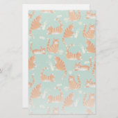 Slechte Oranje Tabby Cats die dingen omver gooien Briefpapier (Voorkant / Achterkant)