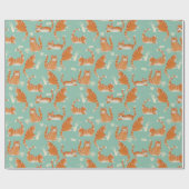 Slechte Oranje Tabby Cats die dingen omver gooien Cadeaupapier (Vlak)