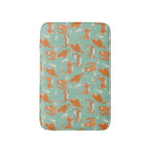 Slechte Oranje Tabby Cats kloppen spul over patroo Badmat (Voorkant Verticaal)