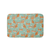 Slechte Oranje Tabby Cats kloppen spul over patroo Badmat (Voorkant)