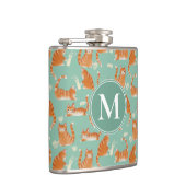 Slechte Oranje Tabby Cats kloppen spul over patroo Heupfles (Rechts)