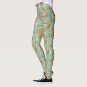 Slechte Oranje Tabby Cats kloppen spul over patroo Leggings (Links)