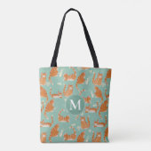 Slechte Oranje Tabby Cats kloppen spul over patroo Tote Bag (Achterkant)