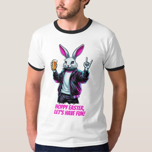 Slechte paashaas! Hoppy Easter, laten we ons verma T-shirt (Voorkant)