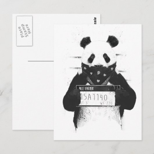 Slechte panda briefkaart (Voorkant / Achterkant)