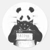 Slechte panda ronde sticker (Voorkant)