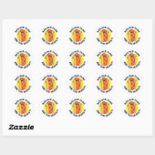 Slechte pap is de woeste grappige worstwoordspun ronde sticker (Vel)